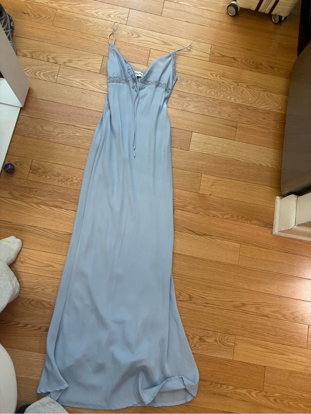 Princess Polly Light Blue Satin Slip Dress